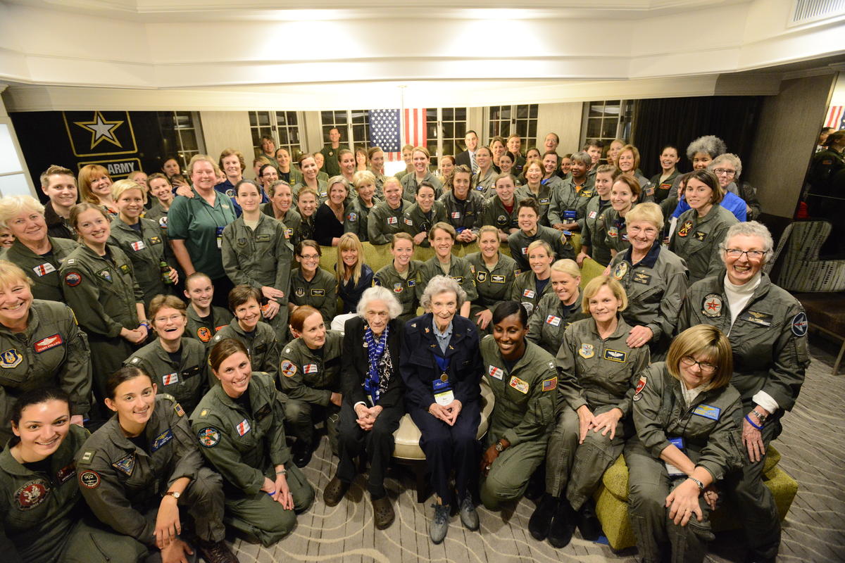 military attendees with the WASP