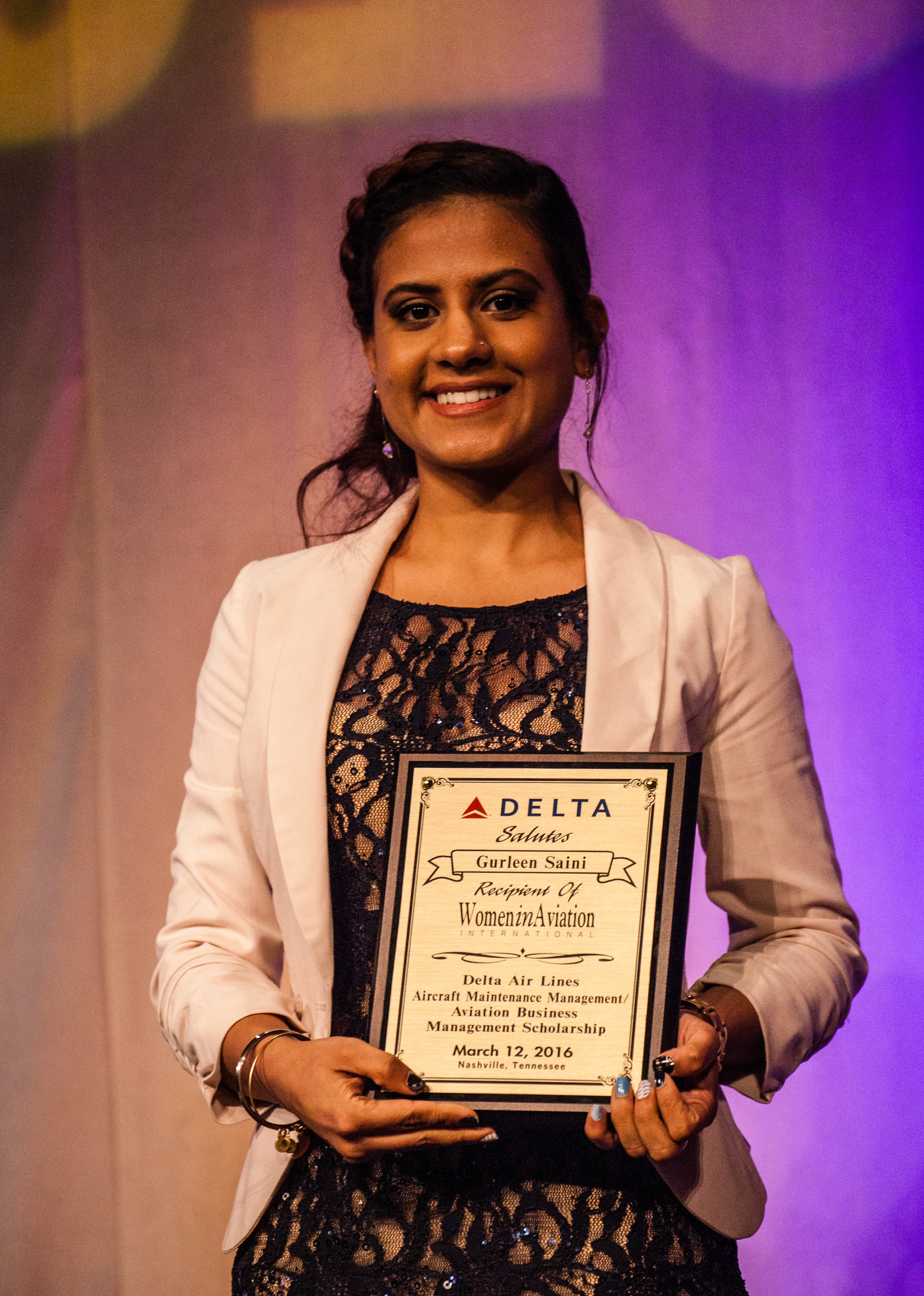Delta scholarship winner Gurleen Saini
