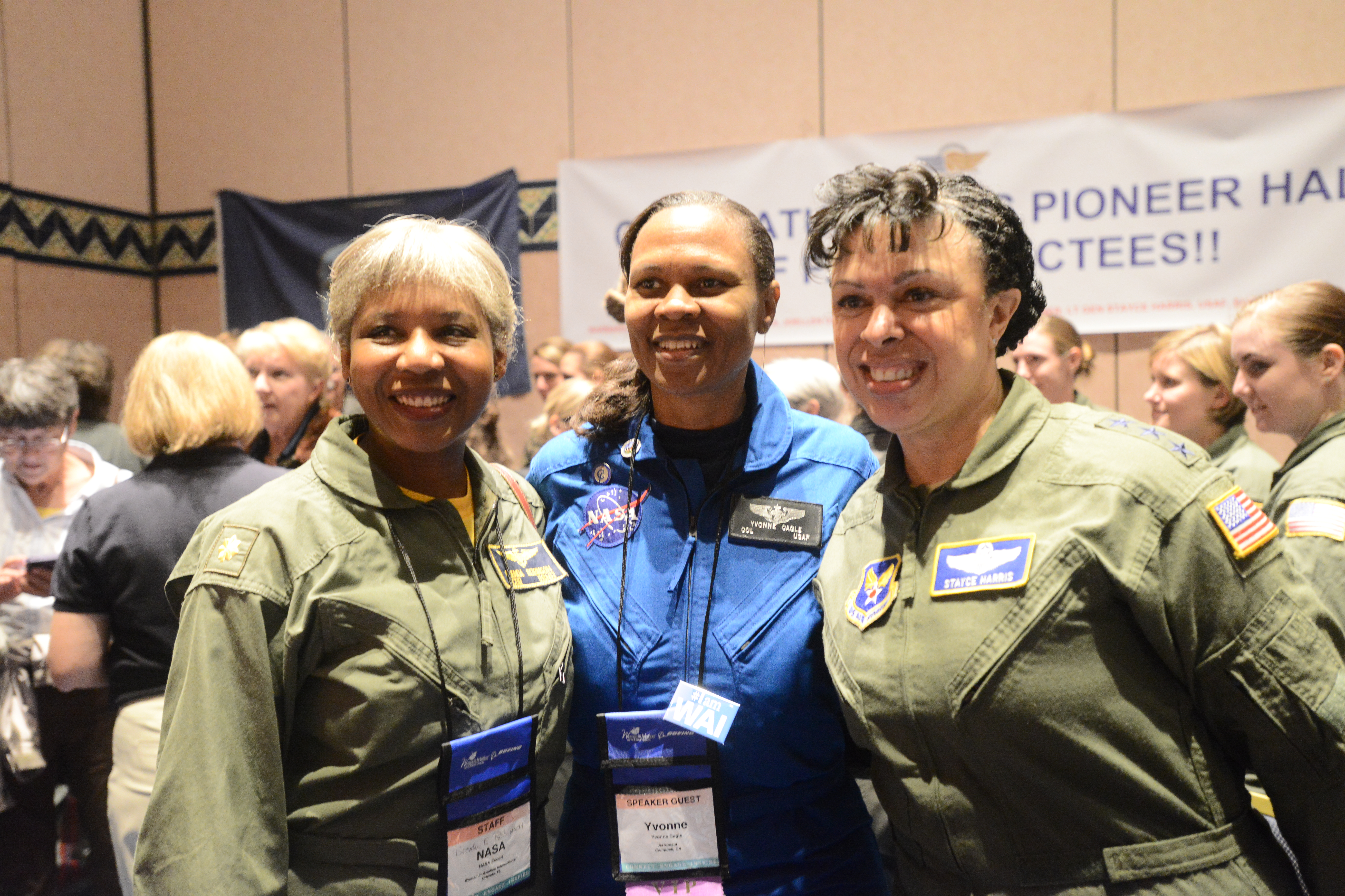 Brenda Robinson, Dr. Yvonne Cagle, Lt. Gen Stayce Harris