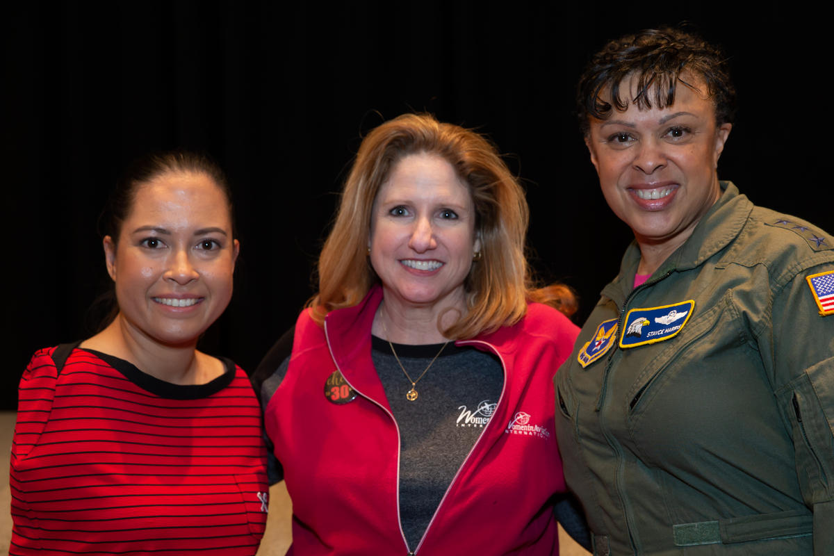 Girls in Aviation Day speakers Jessica Cox and Lt.Gen Stayce Harris